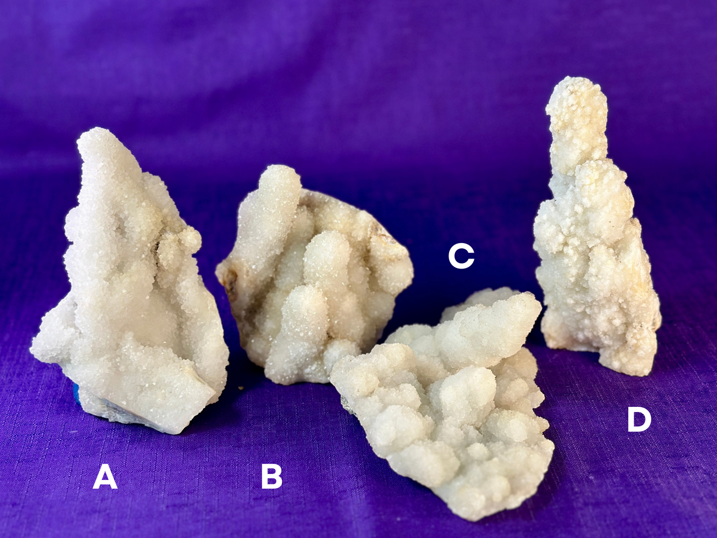 Chalcedony & Crystal Quartz Stalactite 3-8", Natural Quartz on Chalcedony Stalactite Specimen