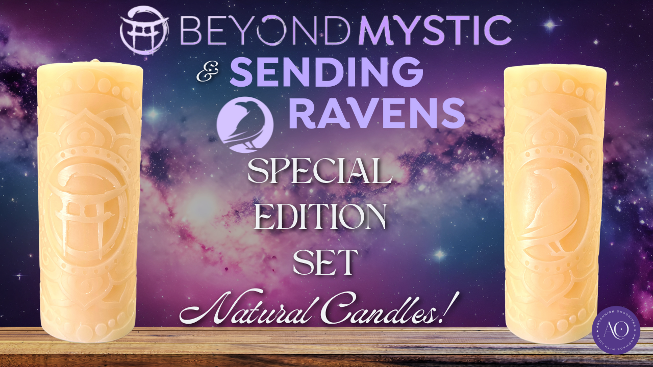 The Beyond Mystic & Sending Ravens Special Edition Candle Set of 2 - Natural Soy Candles by Ascension Orgonites