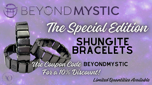 BEYOND MYSTIC SPECIAL EDITION SHUNGITE BRACELETS! - EMF Protection - Hand Cut Genuine Natural Shungite Bracelet High Quality Black Lustrous Gemstone from Russia