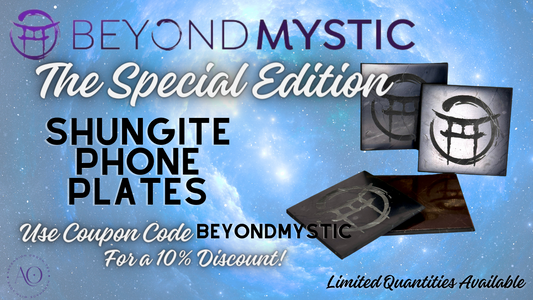 BEYOND MYSTIC SPECIAL EDITION SHUNGITE SQUARE PHONE PLATES! - EMF Protection - Hand Cut Genuine Natural Shungite Phone Plate High Quality Black Lustrous Gemstone from Russia