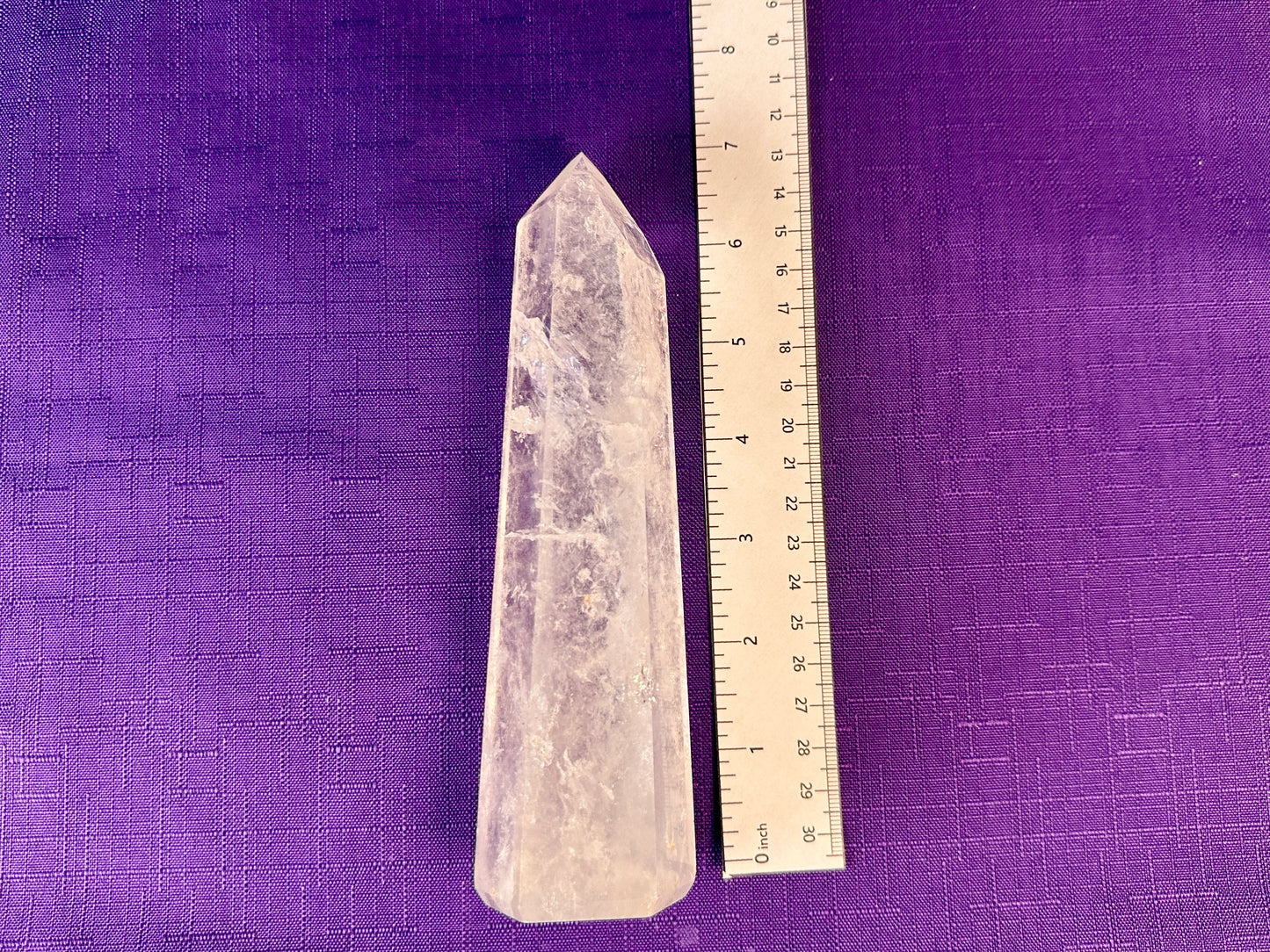 Premium Clear Quartz Obelisk, Standing Polished Clear Quartz Point