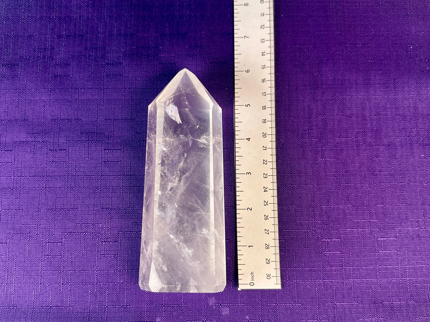 Premium Clear Quartz Obelisk, Standing Polished Clear Quartz Point