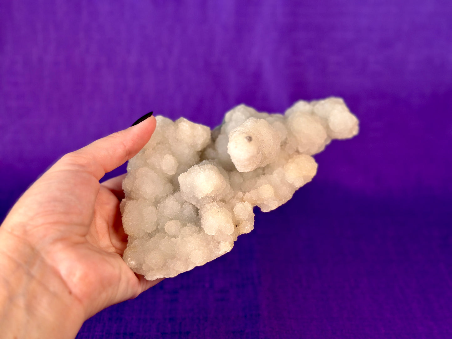 Chalcedony & Crystal Quartz Stalactite 3-8", Natural Quartz on Chalcedony Stalactite Specimen