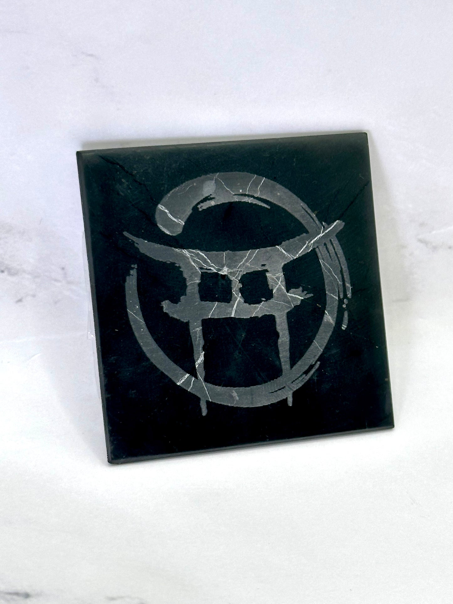 BEYOND MYSTIC SPECIAL EDITION SHUNGITE SQUARE PHONE PLATES! - EMF Protection - Hand Cut Genuine Natural Shungite Phone Plate High Quality Black Lustrous Gemstone from Russia