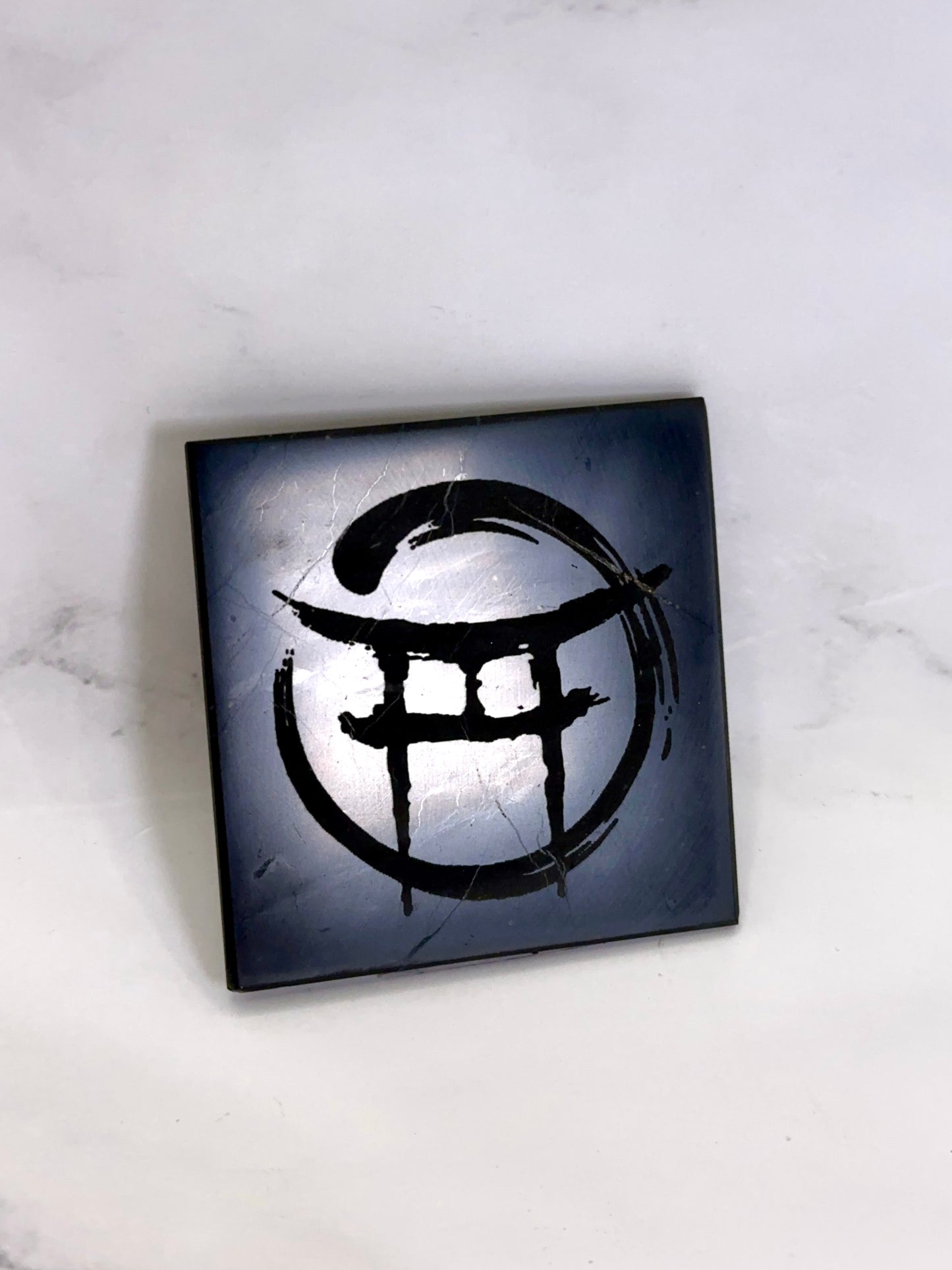 BEYOND MYSTIC SPECIAL EDITION SHUNGITE SQUARE PHONE PLATES! - EMF Protection - Hand Cut Genuine Natural Shungite Phone Plate High Quality Black Lustrous Gemstone from Russia