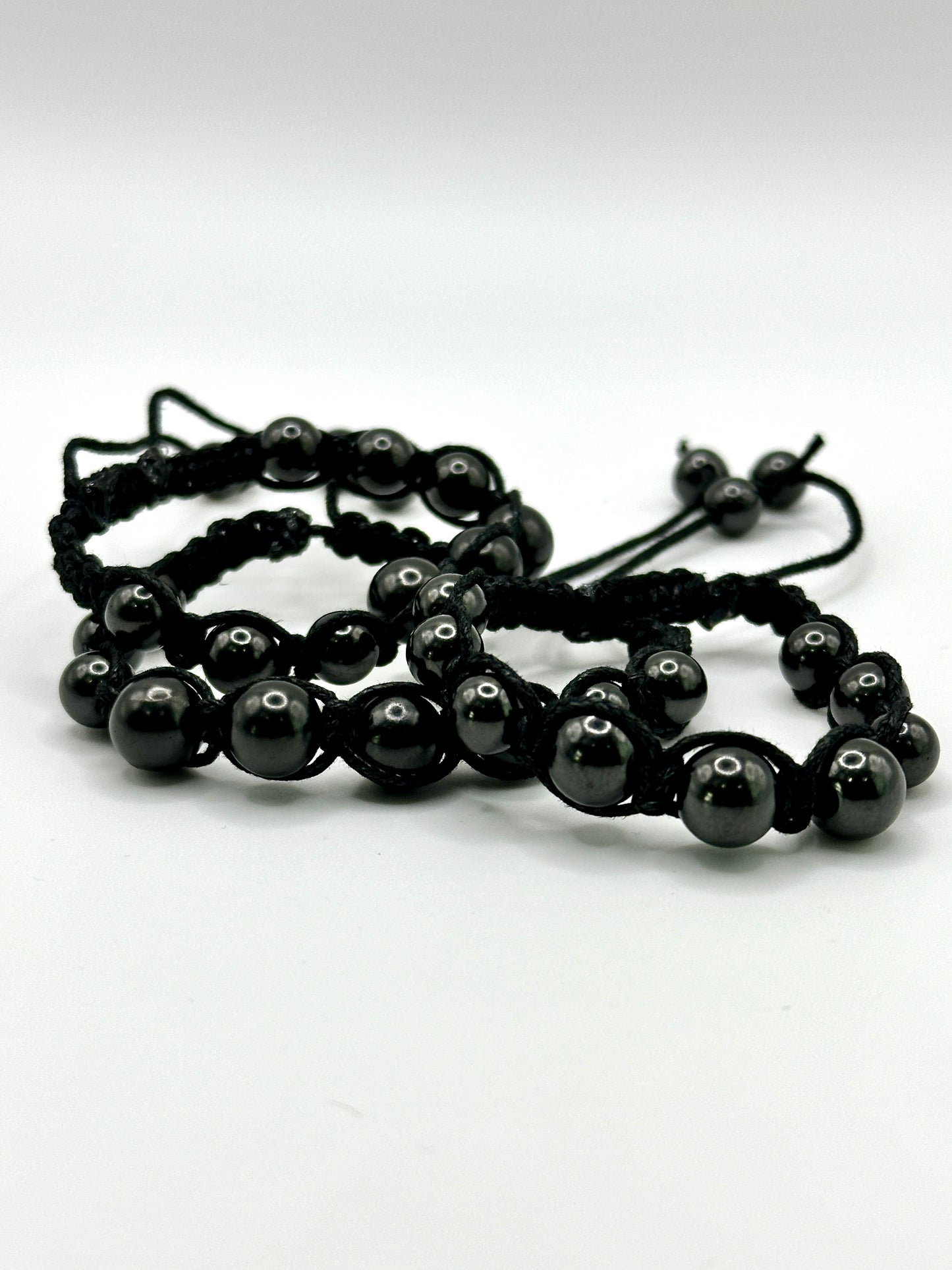 SHUNGITE MACRAME BRACELETS! - EMF Protection - Hand Cut Genuine Natural Shungite Bracelet High Quality Black Lustrous Gemstone from Russia