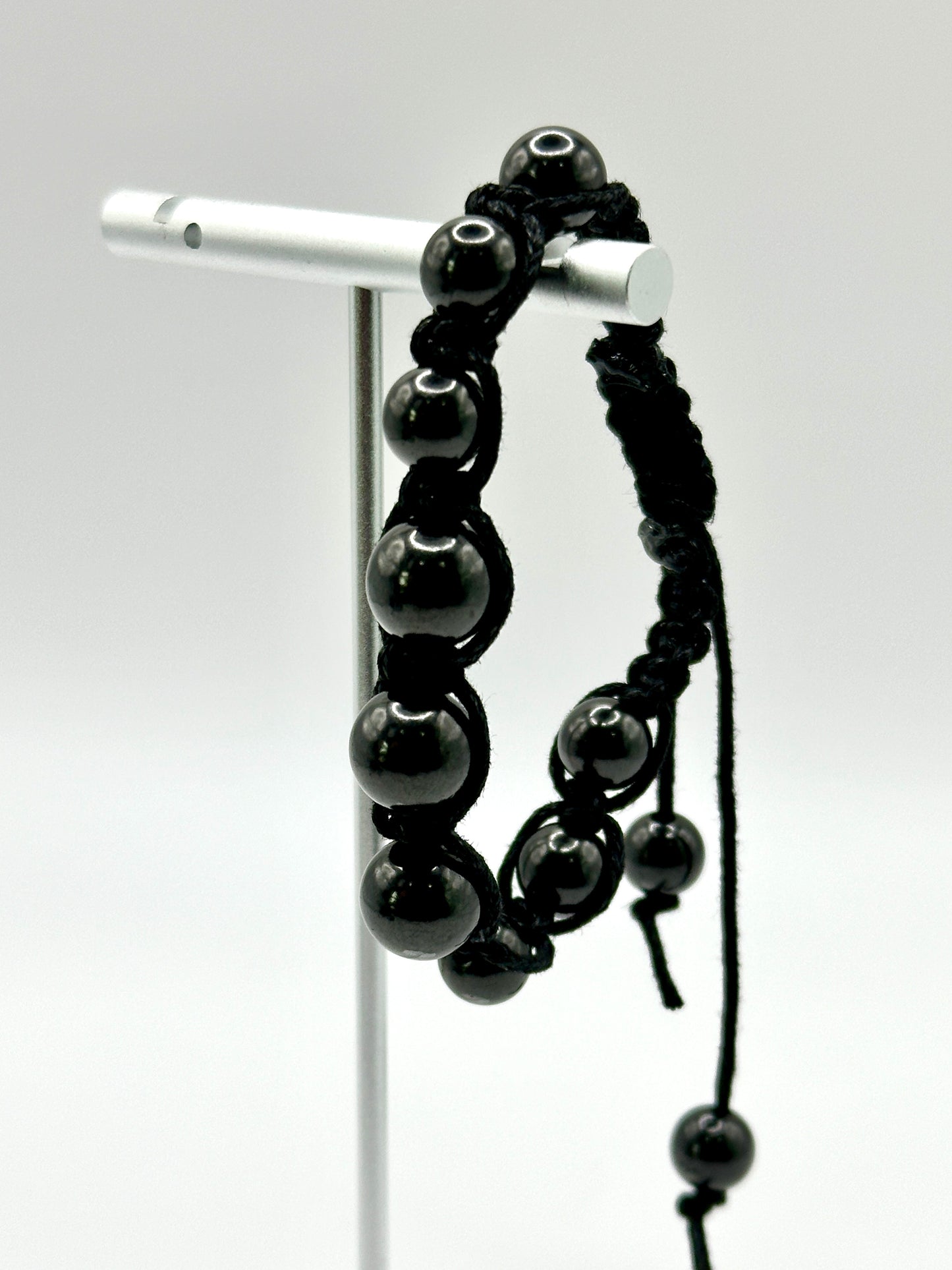 SHUNGITE MACRAME BRACELETS! - EMF Protection - Hand Cut Genuine Natural Shungite Bracelet High Quality Black Lustrous Gemstone from Russia