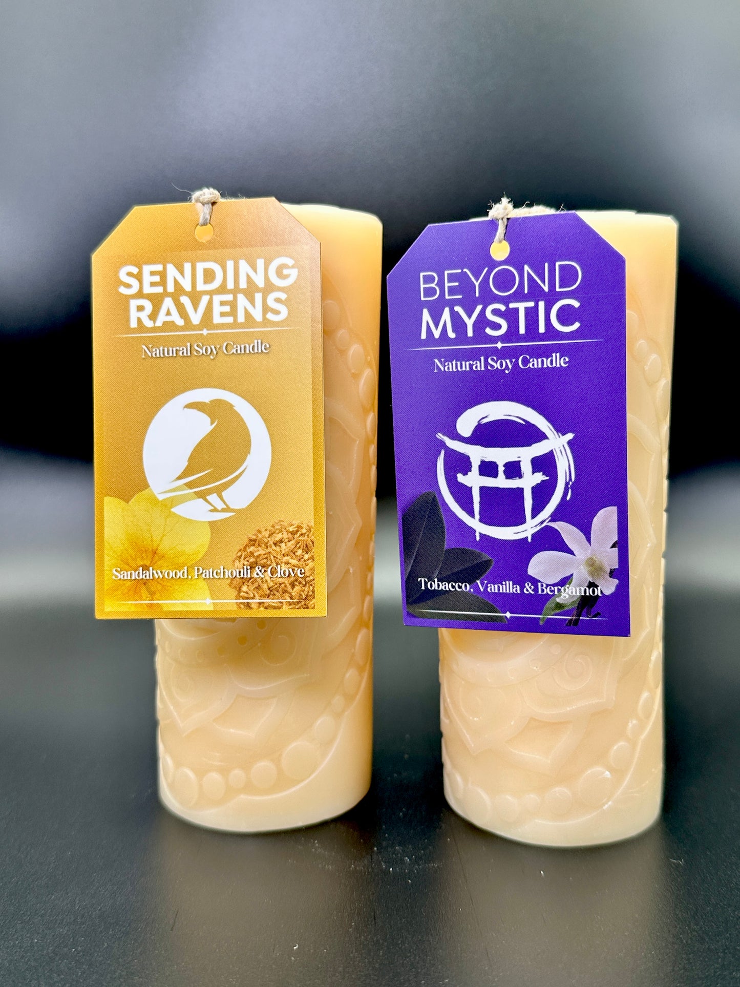 The Beyond Mystic & Sending Ravens Special Edition Candle Set of 2 - Natural Soy Candles by Ascension Orgonites