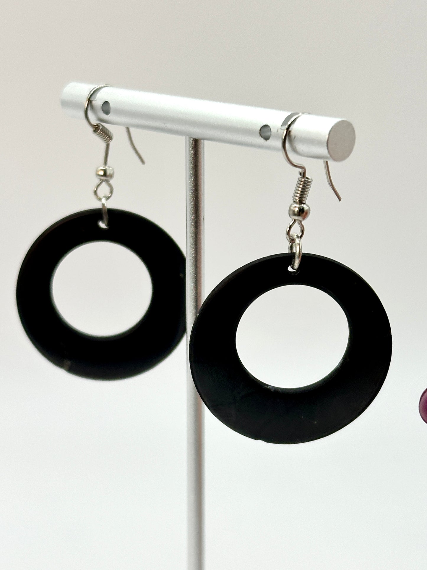 SHUNGITE EARRINGS! - EMF Protection - Hand Cut Genuine Natural Shungite Earring High Quality Black Lustrous Gemstone from Russia