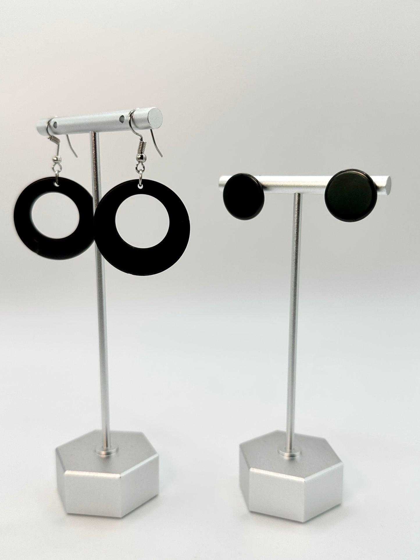 SHUNGITE EARRINGS! - EMF Protection - Hand Cut Genuine Natural Shungite Earring High Quality Black Lustrous Gemstone from Russia
