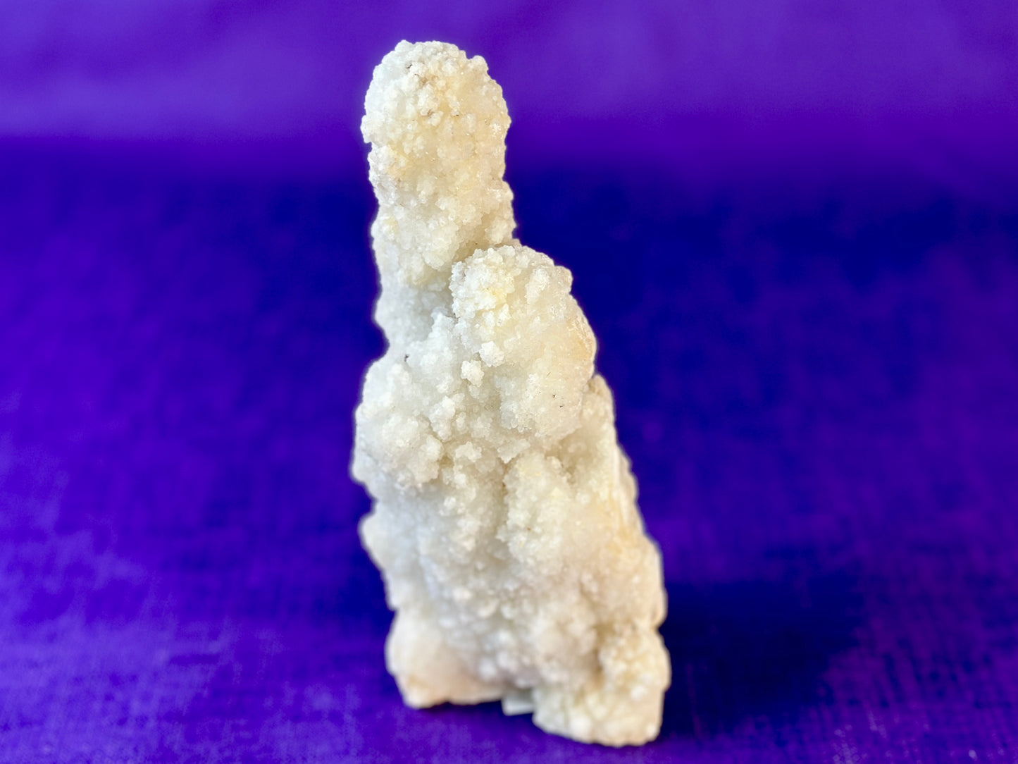 Chalcedony & Crystal Quartz Stalactite 3-8", Natural Quartz on Chalcedony Stalactite Specimen