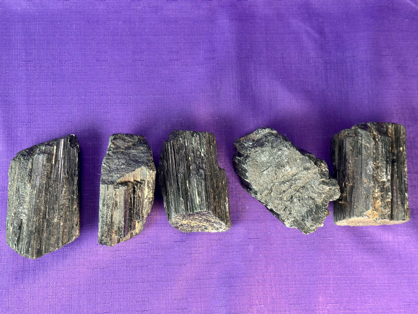Black Tourmaline Log, Grade A++ Natural Black Tourmaline Rod - Shiny Black Tourmaline