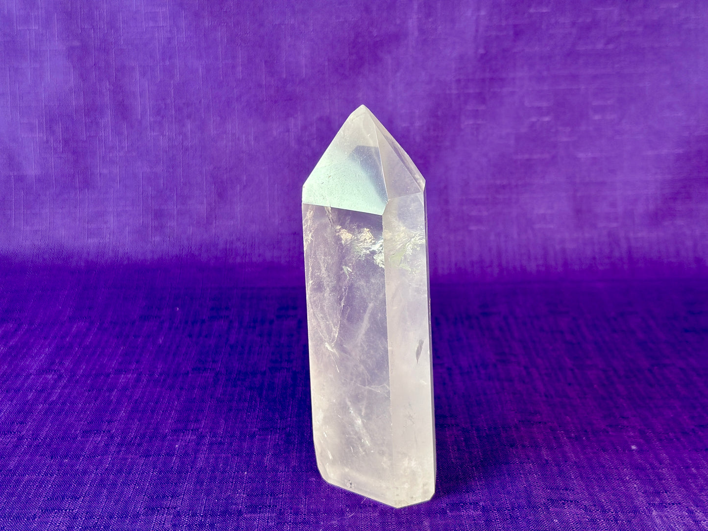 Premium Clear Quartz Obelisk, Standing Polished Clear Quartz Point