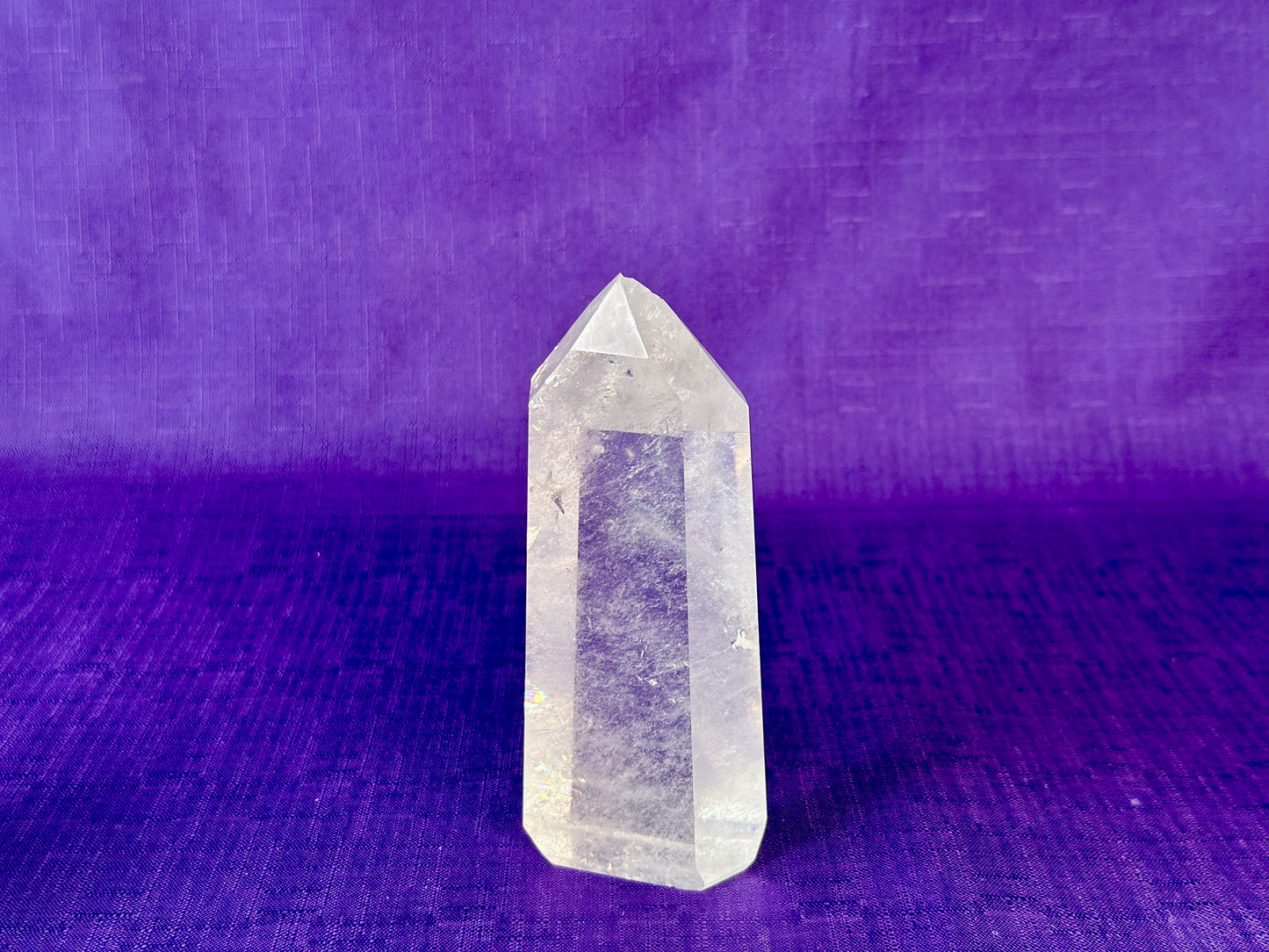Premium Clear Quartz Obelisk, Standing Polished Clear Quartz Point