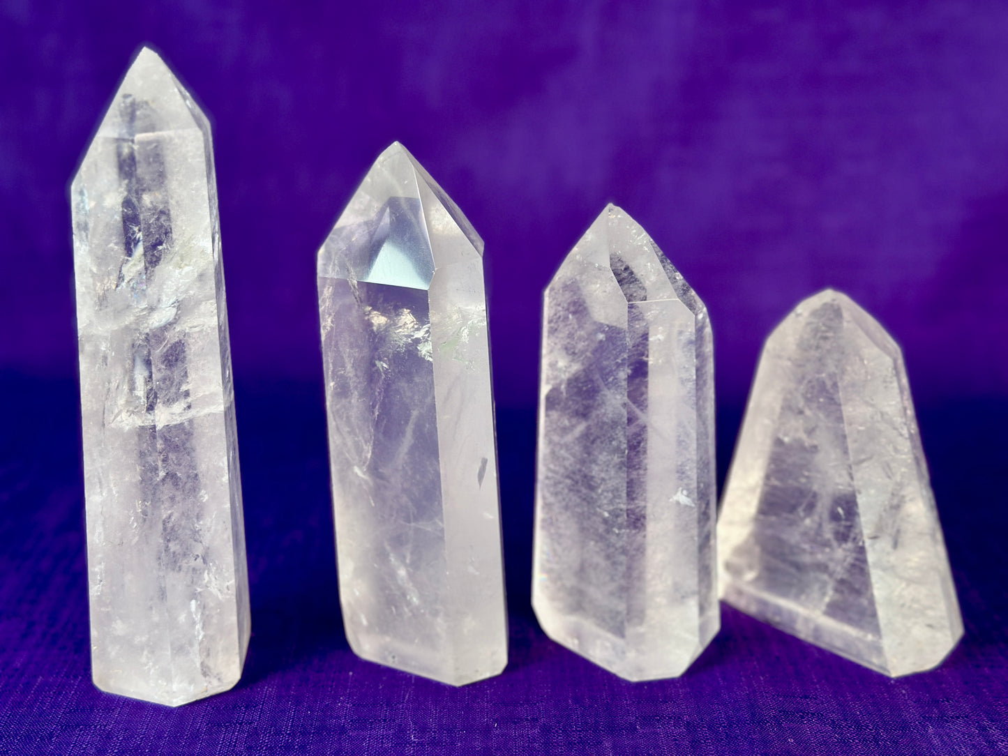 Premium Clear Quartz Obelisk, Standing Polished Clear Quartz Point