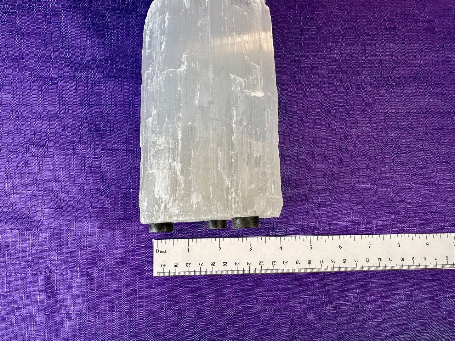 Selenite Skyscraper Lamp, 12" & 6" Tall Selenite Crystal Tower Lamps