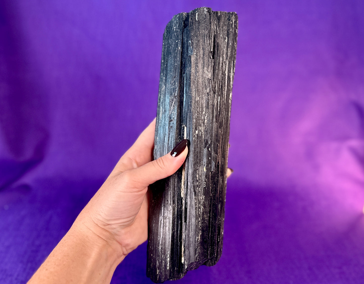 Extra Large Black Tourmaline Chunk / Rod / Log. Natural Rough Black Tourmaline