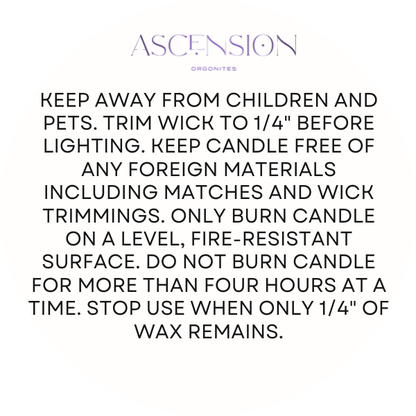 THE TEMPERANCE CARD - Special Edition Tarot Candle - Natural Soy Candle by Ascension Orgonites