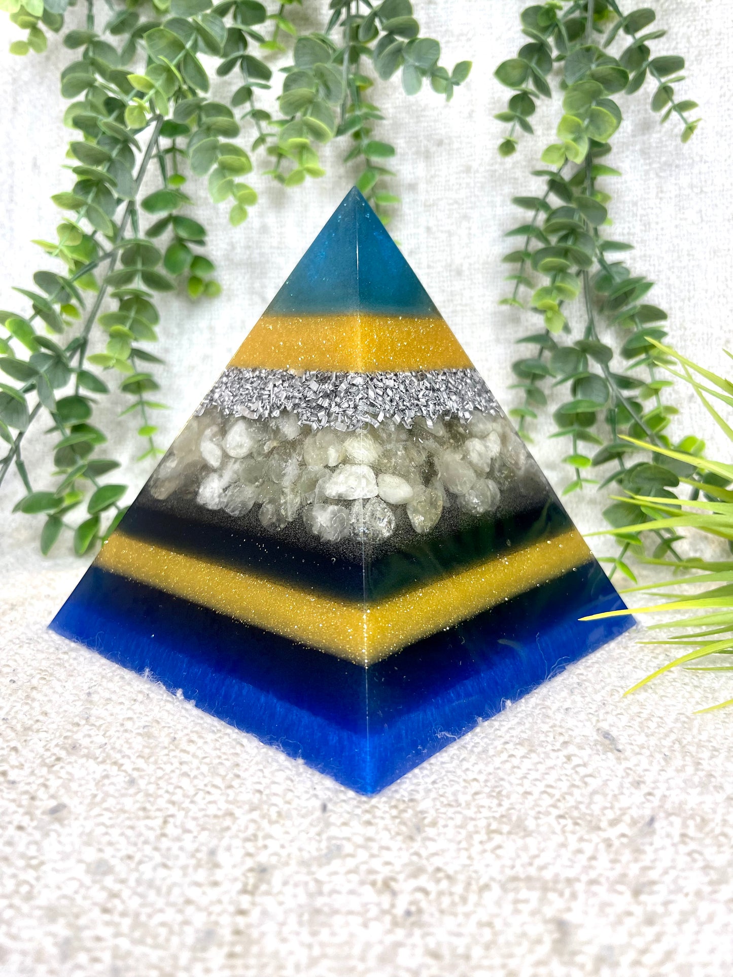 ARAMIS Creative Learning Center Official Pyramid - EMF Protector - Citrine Crystals and Aluminium Metals