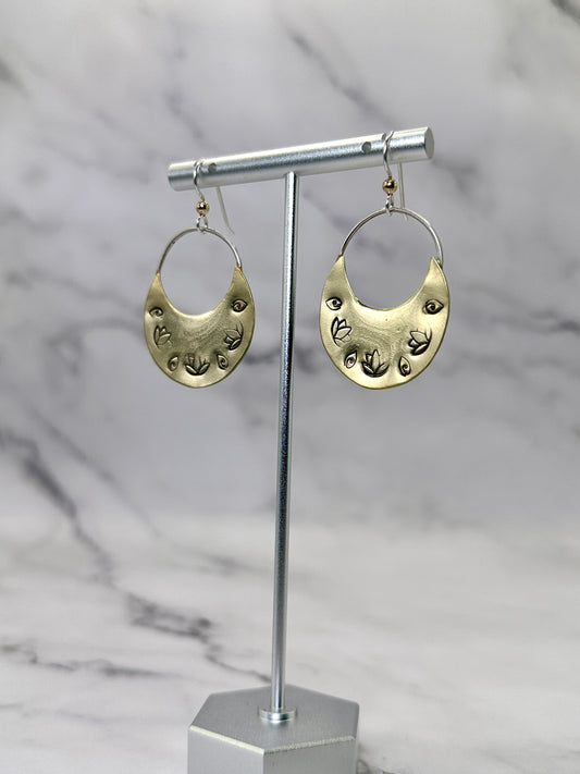 Silver & Brass Hanging Earrings