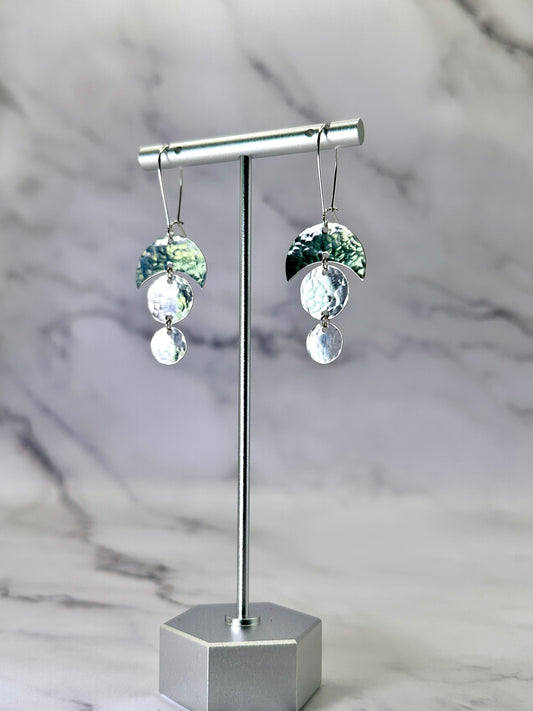 Silver Hanging Earrings with No Gemstones