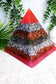 ARCHANGEL CHAMUEL- Orgonite Pyramid - EMF Protector - Carnelian, Bloodstone, Pink Tourmaline, Red Jasper and Aluminum Metals