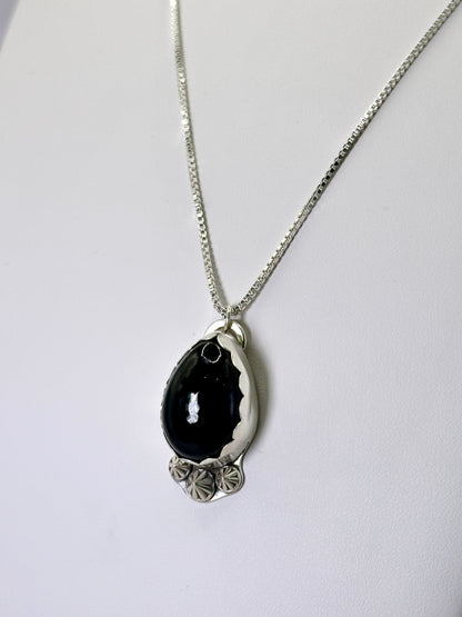 Silver Pendant Necklaces with Large Gemstones