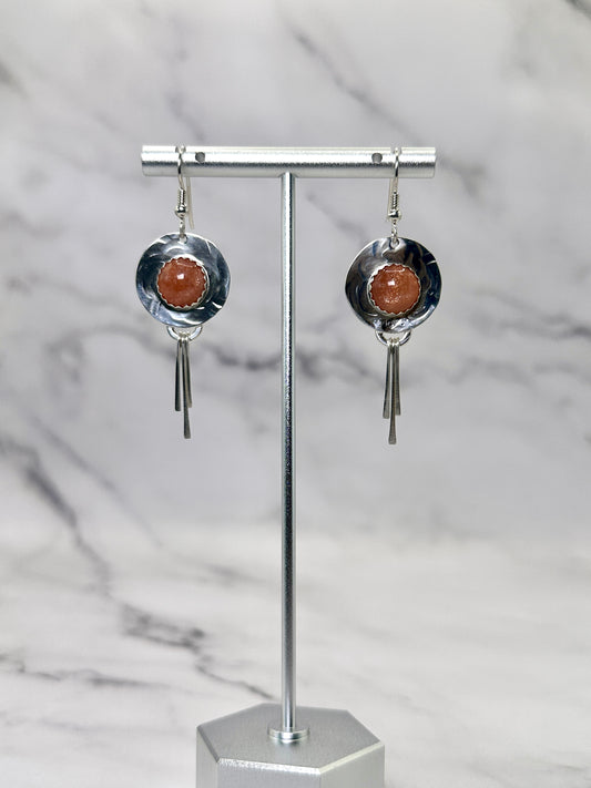 Silver Hanging Earrings & Studs with Gemstones
