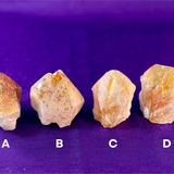 Aura Citrine Top Polished Rough Point — Semi-Raw Standing Angel Aura Citrine | Money & Success Stone