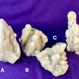 Chalcedony & Crystal Quartz Stalactite 3-8", Natural Quartz on Chalcedony Stalactite Specimen