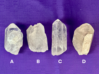 Large Natural Clear Quartz Points, 2 to 6 Inch Quartz Crystals - Grade A