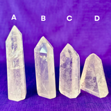 Premium Clear Quartz Obelisk, Standing Polished Clear Quartz Point