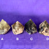 Smoky Quartz Top Polished Rough Point — Standing Smoky Quartz Crystal with Cut Base