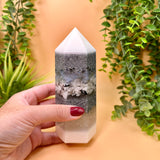 CHILDREN & CREATIVITY - Orgonite Tower - EMF Protector - Opalite, Moonstone & White Quartz with Aluminum Metals
