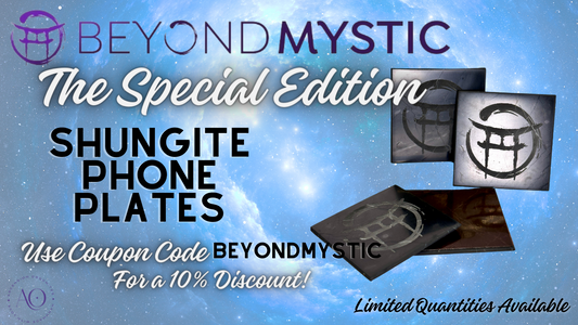 BEYOND MYSTIC SPECIAL EDITION SHUNGITE PHONE PLATES! - EMF Protection - Hand Cut Genuine Natural Shungite Pendant High Quality Black Lustrous Gemstone from Russia