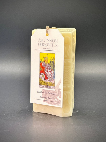 THE EMPRESS CARD - Special Edition Tarot Candle - Natural Soy Candle by Ascension Orgonites