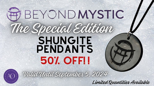 BEYOND MYSTIC SPECIAL EDITION SHUNGITE PENDANTS! - EMF Protection - Hand Cut Genuine Natural Shungite Pendant High Quality Black Lustrous Gemstone from Russia