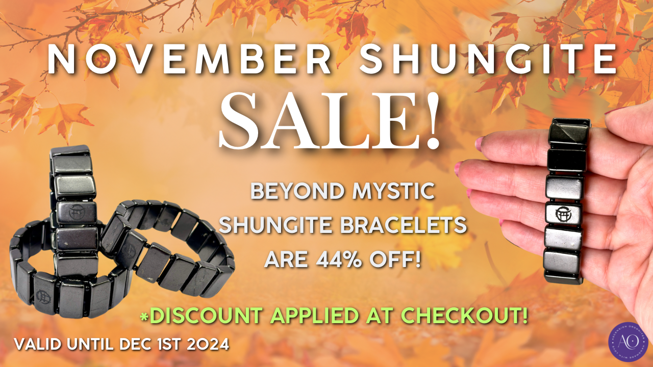 BEYOND MYSTIC SPECIAL EDITION SHUNGITE BRACELETS! - EMF Protection - Hand Cut Genuine Natural Shungite Pendant High Quality Black Lustrous Gemstone from Russia