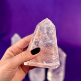 Premium Clear Quartz Obelisk, Standing Polished Clear Quartz Point