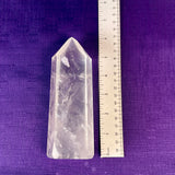 Premium Clear Quartz Obelisk, Standing Polished Clear Quartz Point