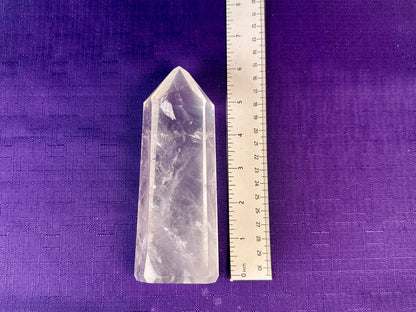 Premium Clear Quartz Obelisk, Standing Polished Clear Quartz Point