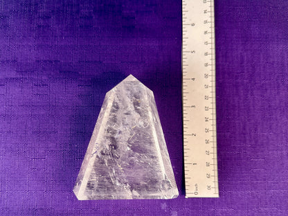 Premium Clear Quartz Obelisk, Standing Polished Clear Quartz Point