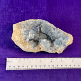 Celestite Polished Cluster, Celestite Geode Free Shape w. Druse, Standing Celestite Healing Crystal