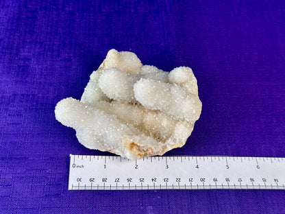Chalcedony & Crystal Quartz Stalactite 3-8", Natural Quartz on Chalcedony Stalactite Specimen