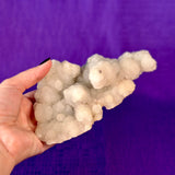 Chalcedony & Crystal Quartz Stalactite 3-8", Natural Quartz on Chalcedony Stalactite Specimen