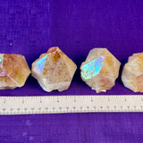 Aura Citrine Top Polished Rough Point — Semi-Raw Standing Angel Aura Citrine | Money & Success Stone