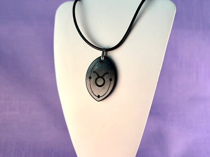 ASTROLOGY SHUNGITE PENDANTS! - EMF Protection - Hand Cut Genuine Natural Shungite Pendant High Quality Black Lustrous Gemstone from Russia