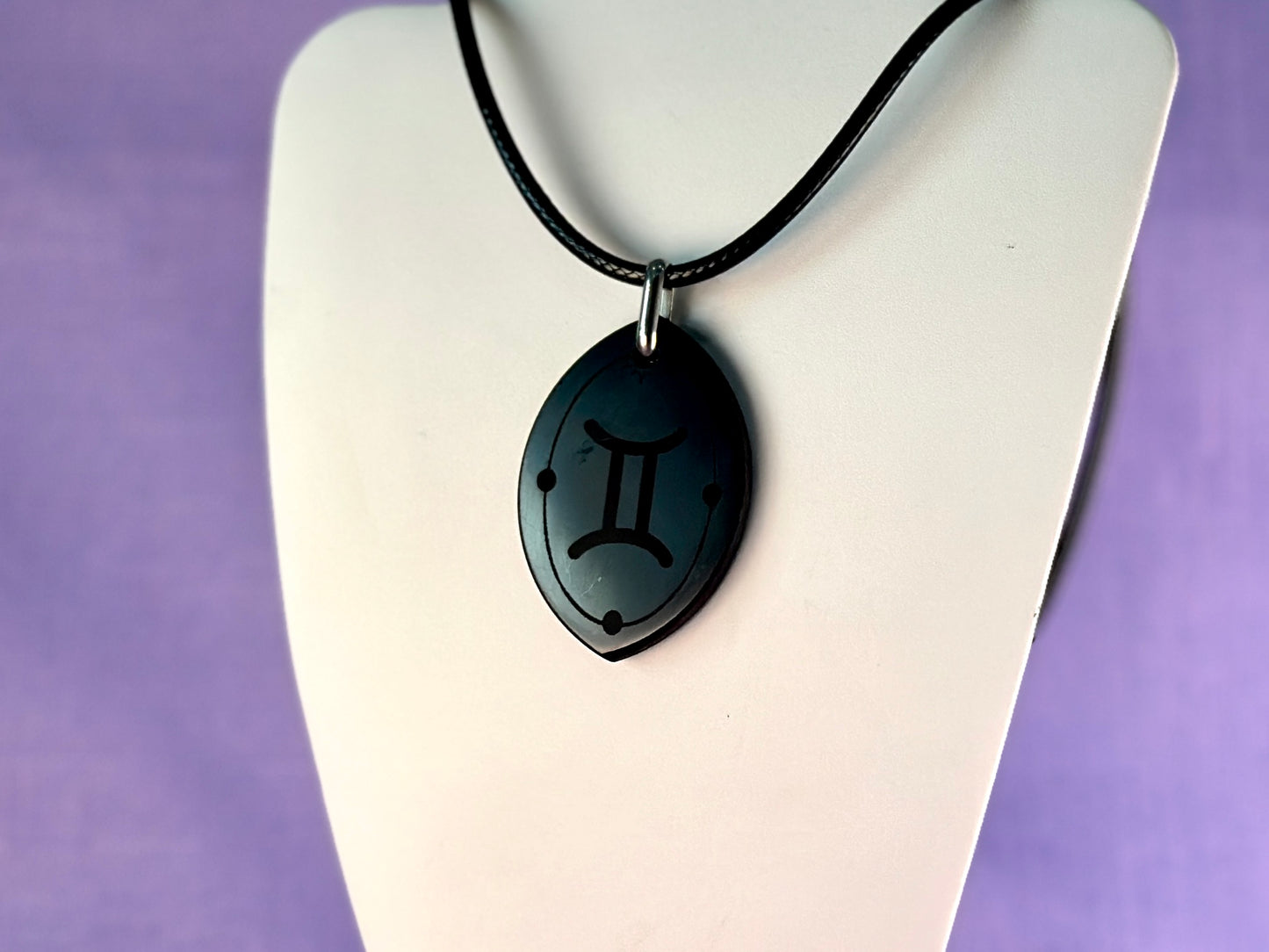 ASTROLOGY SHUNGITE PENDANTS! - EMF Protection - Hand Cut Genuine Natural Shungite Pendant High Quality Black Lustrous Gemstone from Russia