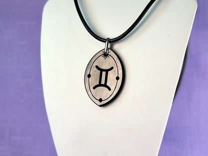 ASTROLOGY SHUNGITE PENDANTS! - EMF Protection - Hand Cut Genuine Natural Shungite Pendant High Quality Black Lustrous Gemstone from Russia