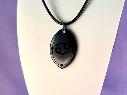 ASTROLOGY SHUNGITE PENDANTS! - EMF Protection - Hand Cut Genuine Natural Shungite Pendant High Quality Black Lustrous Gemstone from Russia